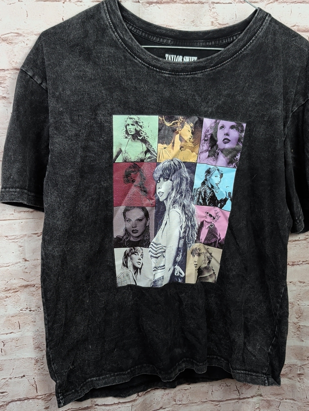 Taylor Swift Eras Tour Graphic Black Washed T-Shirt Small
